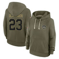 NO.Saints #23 Julian Blackmon Player Olive Salute to Service Pullover Hoodies Limited Qdoa Stitched Jerseys