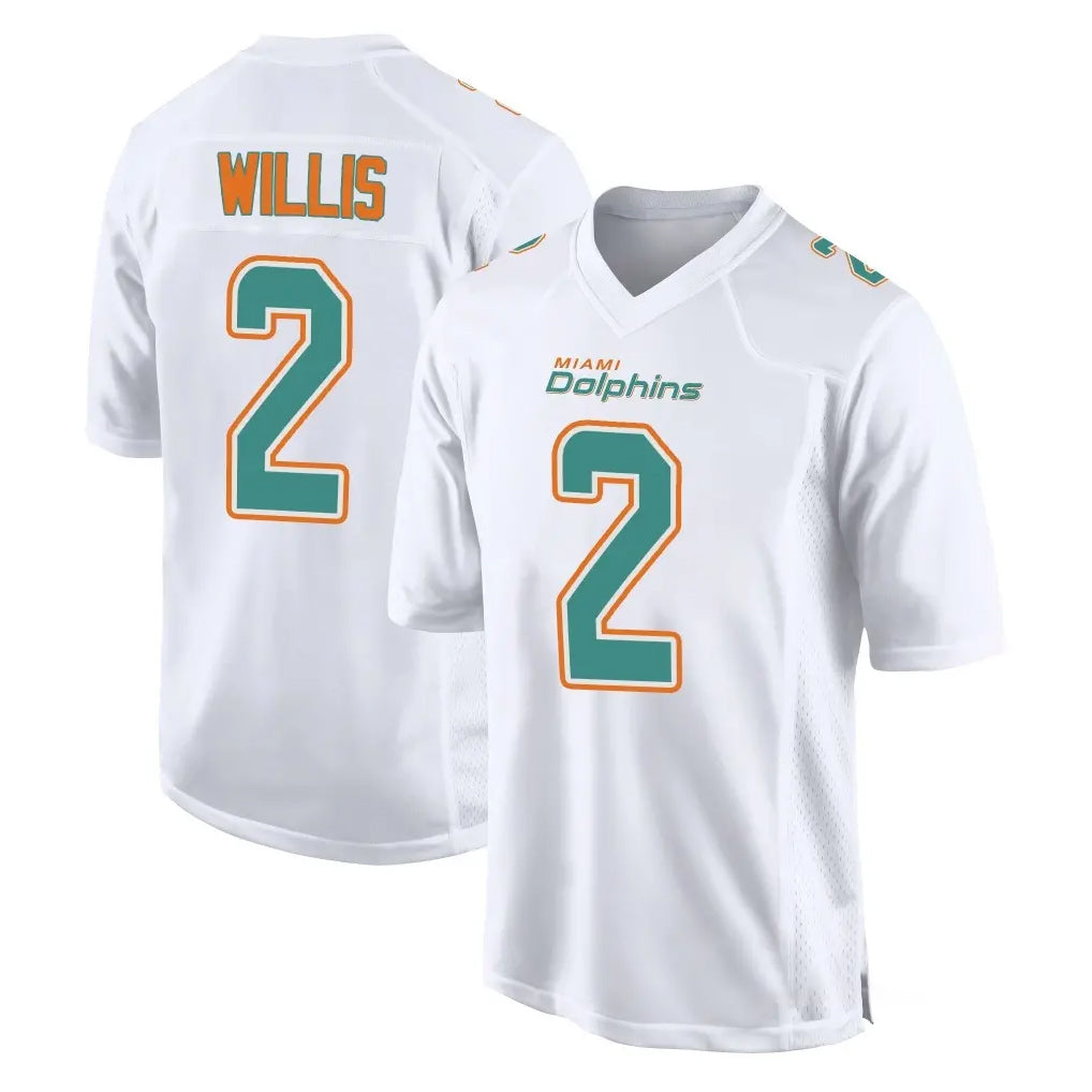 M.Dolphins #2 Malik Willis Player White Fashion Home Game Qdoa Stitched Jerseys