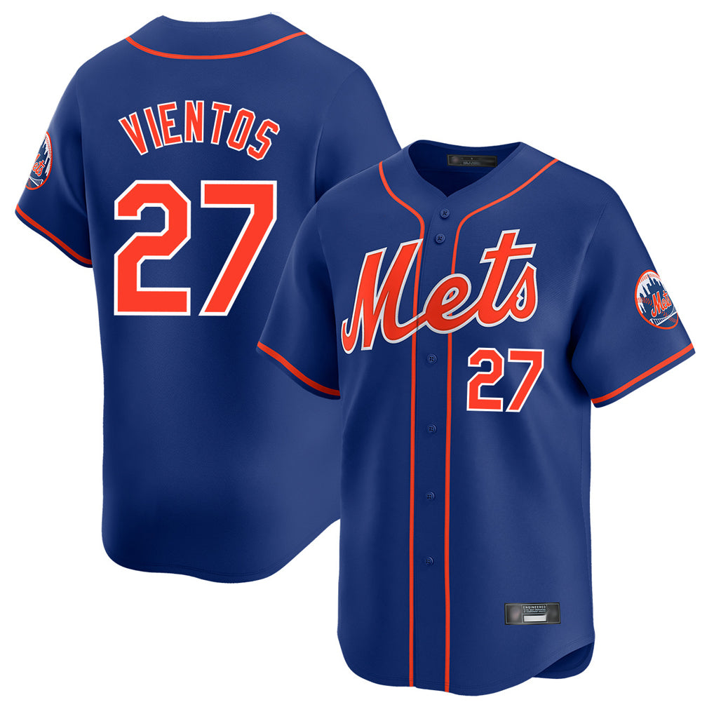 NY.Mets #27 Mark Vientos Player Royal Home Limited Qdoa Stitched Jerseys
