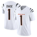 C.Bengals #1 Ja'Marr Chase Player White Vapor F.U.S.E. Limited Home Game Qdoa Stitched Jerseys