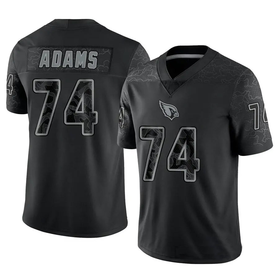 A.Cardinals #74 Isaiah Adams Player Black RFLCTV Limited Qdoa Stitched Jerseys