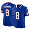 B.Bills #8 Terrel Bernard Player Royal Vapor F.U.S.E. Limited Home Game Qdoa Stitched Jerseys