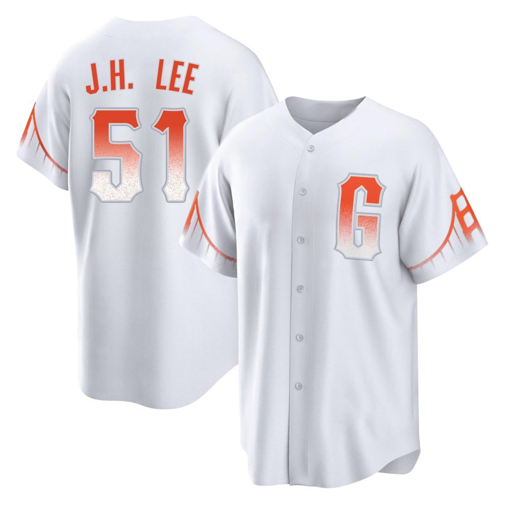 SF.Giants #51 Jung Hoo Lee Player White City Connect Home Game Qdoa Stitched Jerseys