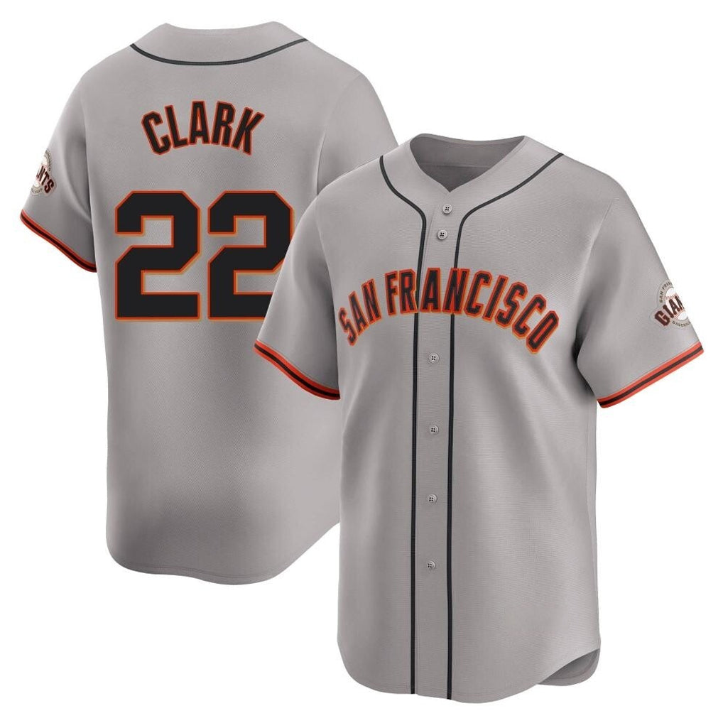 SF.Giants #22 Will Clark Player Gray Home Limited Qdoa Stitched Jerseys