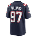 Qdoa NE.Patriots #97 Milton Williams Navy Game Player Jersey