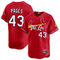 St. Louis Cardinals #43 Pedro Pages Player Red City Connect Limited Qdoa Stitched Jerseys