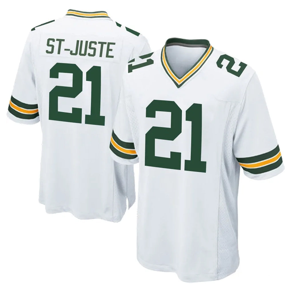 GB.Packers #21 Benjamin St-Juste Player White Home Game Qdoa Stitched Jerseys