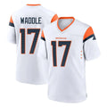 D.Broncos #17 Jaylen Waddle Player White Home Game Qdoa Stitched Jerseys