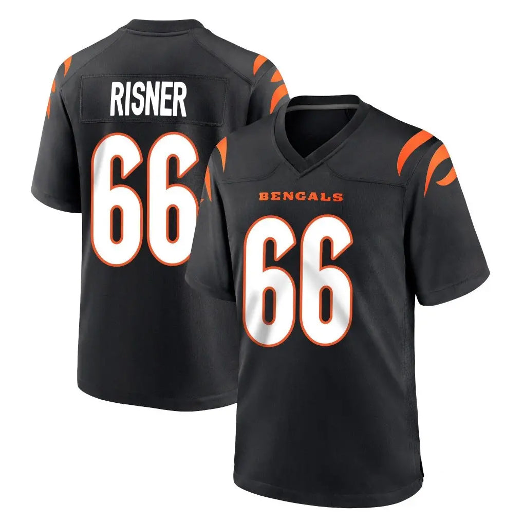C.Bengals #66 Dalton Risner Player Black Home Game Qdoa Stitched Jerseys