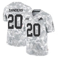 D.Lions #20 Barry Sanders Player Arctic Camo Salute To Service Limited Qdoa Stitched Jerseys