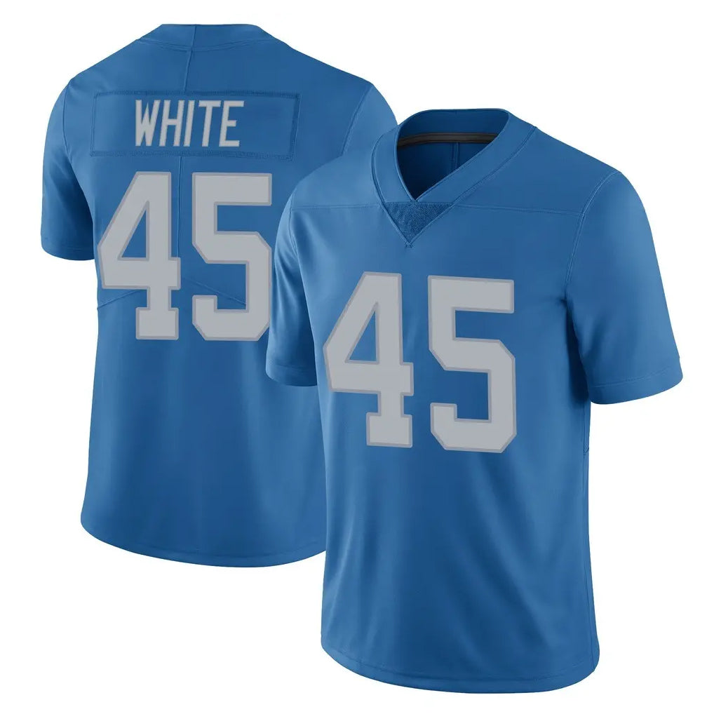 D.Lions #45 Devin White Player Blue Limited Throwback Vapor Untouchable Qdoa Stitched Jerseys