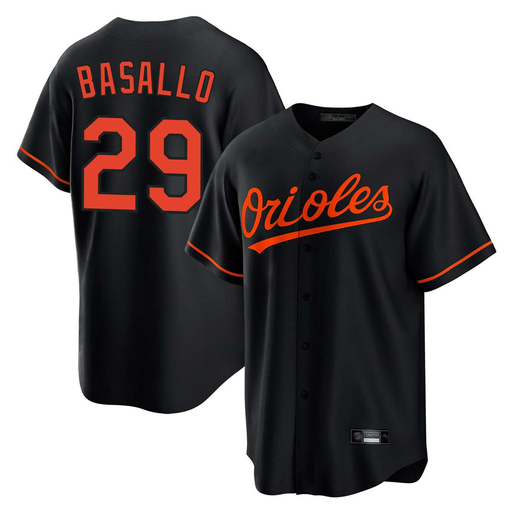 B.Orioles #29 Samuel Basallo Player Black Home Game Qdoa Stitched Jerseys