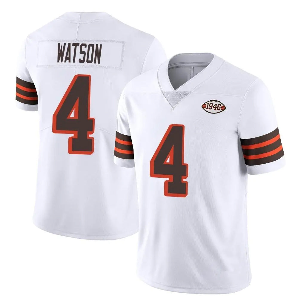C.Browns #4 Deshaun Watson Player White Limited  Vapor 1946 Collection Alternate Game Qdoa Stitched Jerseys