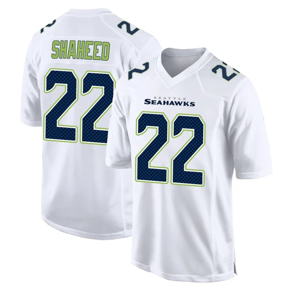 S.Seahawks #22 Rashid Shaheed Player White Tundra Fashion Home Game Qdoa Stitched Jerseys