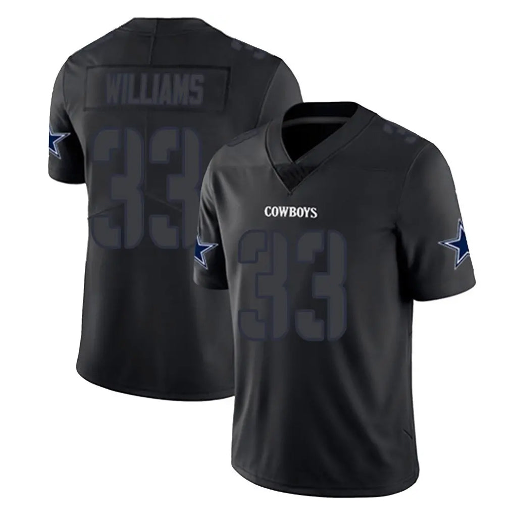 D.Cowboys #33 Javonte Williams Player Black Impact Limited Home Game Qdoa Stitched Jerseys
