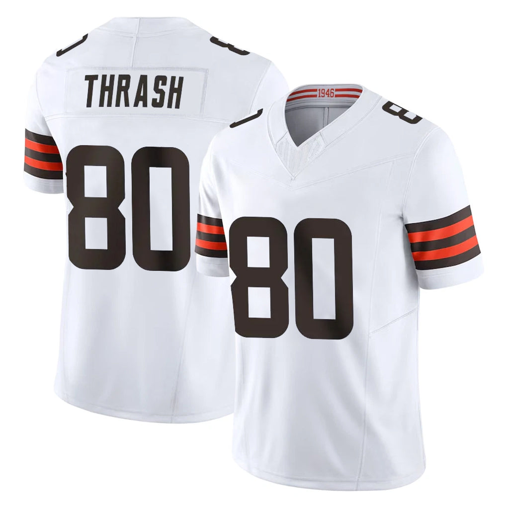 C.Browns #80 Jamari Thrash Player White Vapor F.U.S.E. Limited Home Game Qdoa Stitched Jerseys