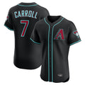 A.Diamondbacks #7 Corbin Carroll Player Black Limited Elite Home Game Qdoa Stitched Jerseys