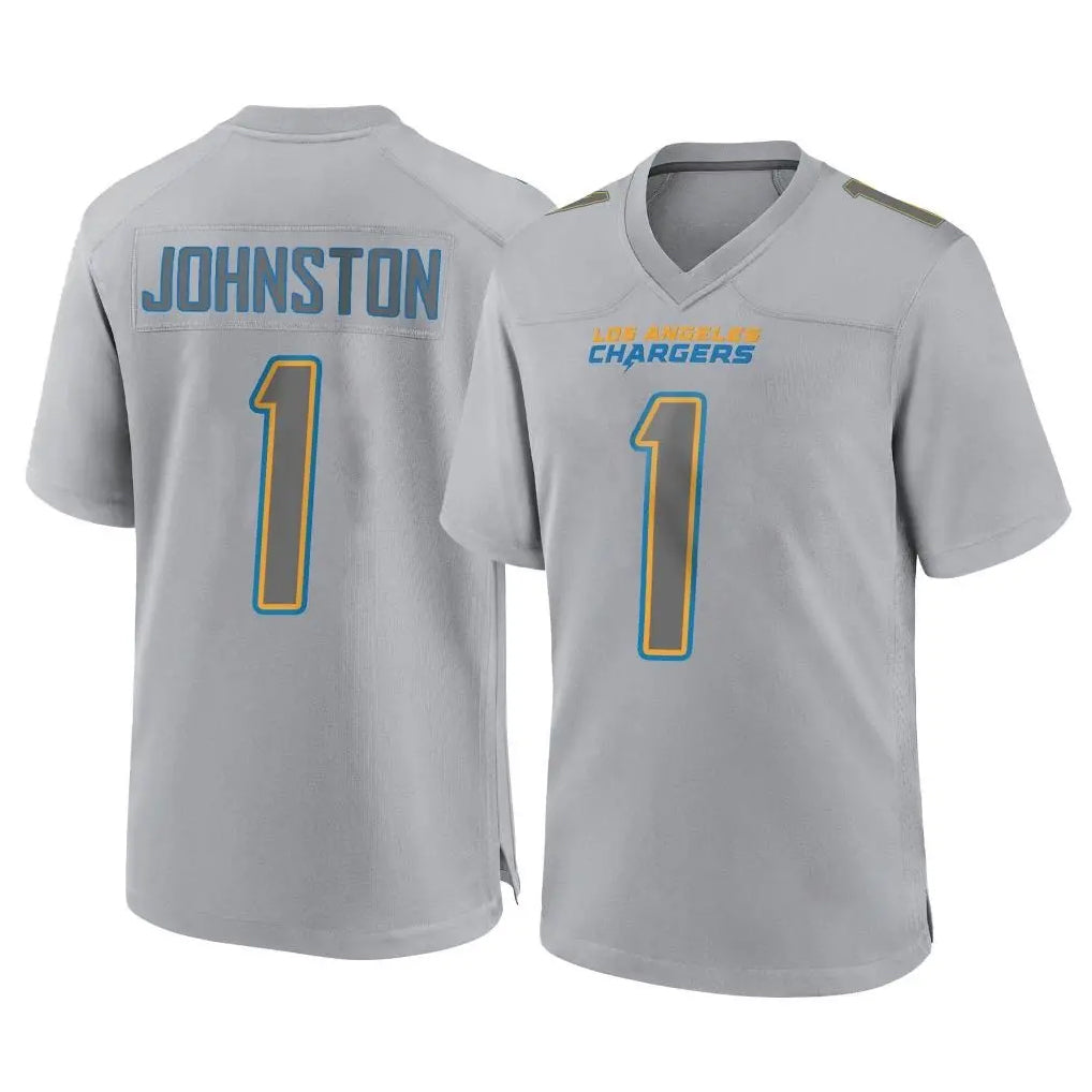 LA.Chargers #1 Quentin Johnston Player Gray Atmosphere Fashion Home Game Qdoa Stitched Jerseys