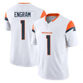 D.Broncos #1 Evan Engram Player White Limited Vapor F.U.S.E. Home Game Qdoa Stitched Jerseys