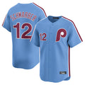 P.Phillies #12 Kyle Schwarber Player Light Blue Home Limited Qdoa Stitched Jerseys