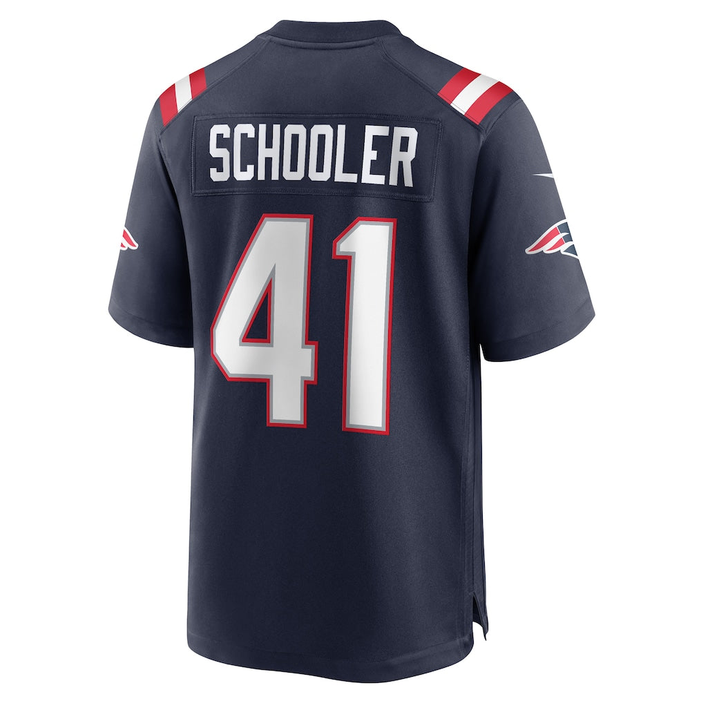 Qdoa NE.Patriots #41 Brenden Schooler Navy Game Player Jersey