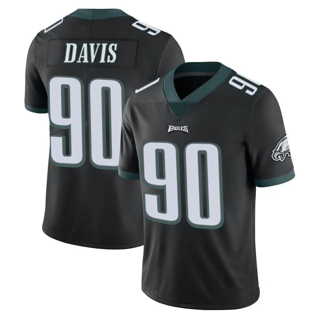 P.Eagles #90 Jordan Davis Player Black Limited Vapor Untouchable Home Game Qdoa Stitched Jerseys