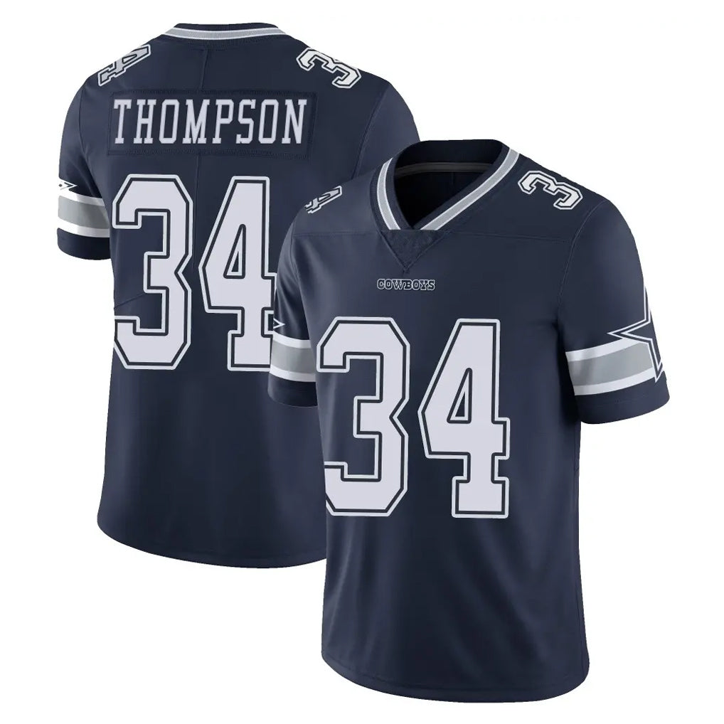 D.Cowboys #34 Jalen Thompson Player Navy Vapor Untouchable Limited Home Game Qdoa Stitched Jerseys