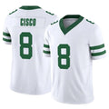 NY.Jets #8 Andre Cisco Player White Legacy Limited Vapor F.U.S.E. Home Game Qdoa Stitched Jerseys