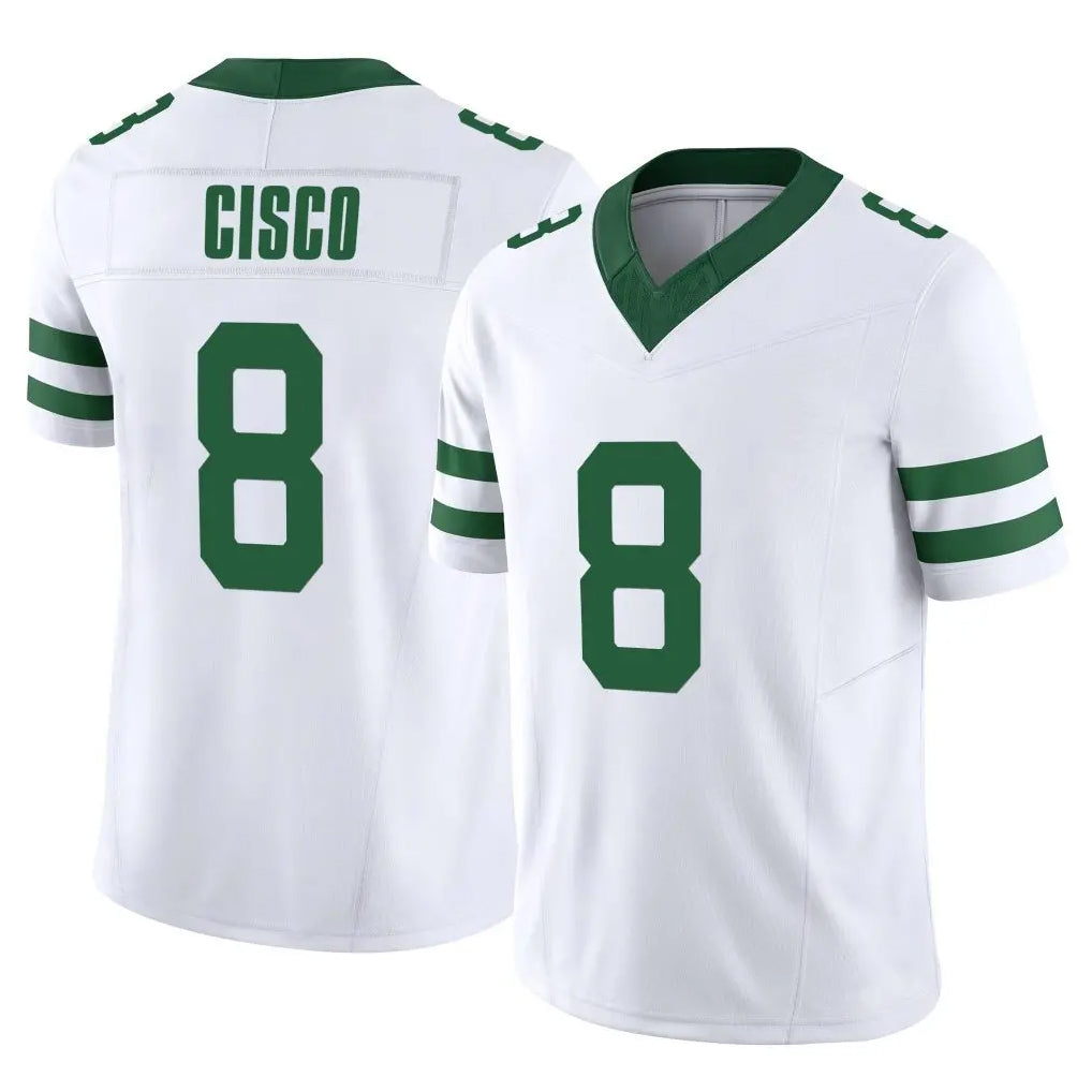 NY.Jets #8 Andre Cisco Player White Legacy Limited Vapor F.U.S.E. Home Game Qdoa Stitched Jerseys