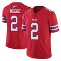 B.Bills #2 DJ Moore Player Red Vapor Untouchable Limited Qdoa Stitched Jerseys