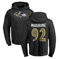 B.Ravens #92 Nnamdi Madubuike Player Black Pullover Hoodie Qdoa Stitched Jerseys