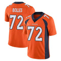 D.Broncos #72 Garett Bolles Player Orange Color Vapor Untouchable Limited Game Qdoa Stitched Jerseys
