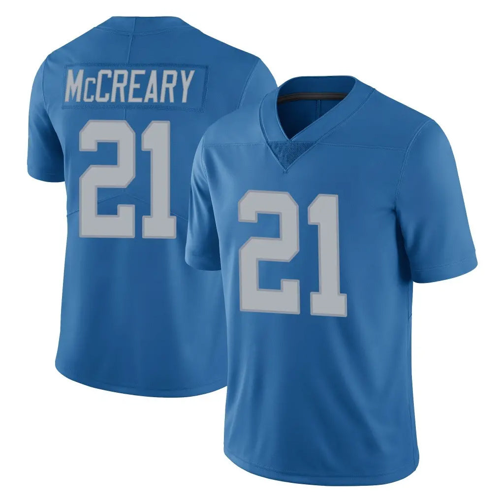 D.Lions #21 Roger McCreary Player Blue Limited Throwback Vapor Untouchable Qdoa Stitched Jerseys