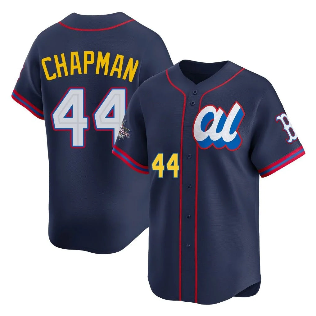 B.Red Sox #44 Aroldis Chapman Player Navy American League All-Star Edition Game Qdoa Stitched Jerseys