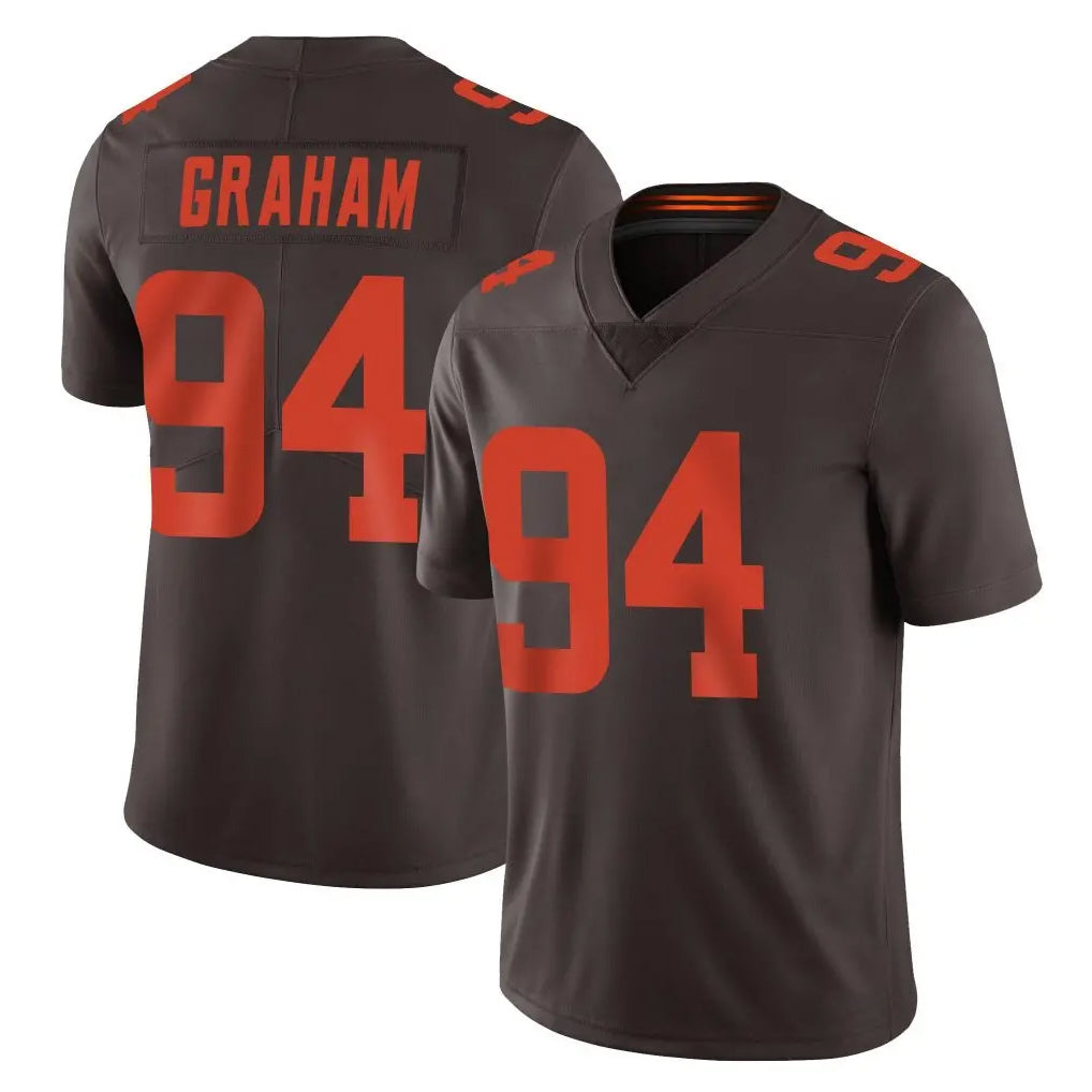 C.Browns #94 Mason Graham Player Browns Color Rush Limited Home Game Qdoa Stitched Jerseys