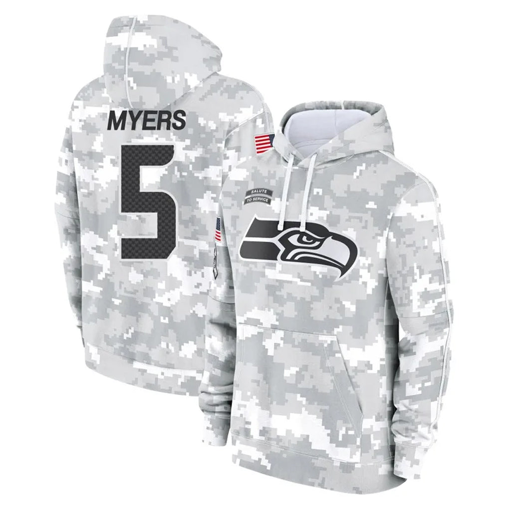 S.Seahawks #5 Jason Myers Player Arctic Camo Limited Salute to Service Pullover Hoodies Game Qdoa Stitched Jerseys