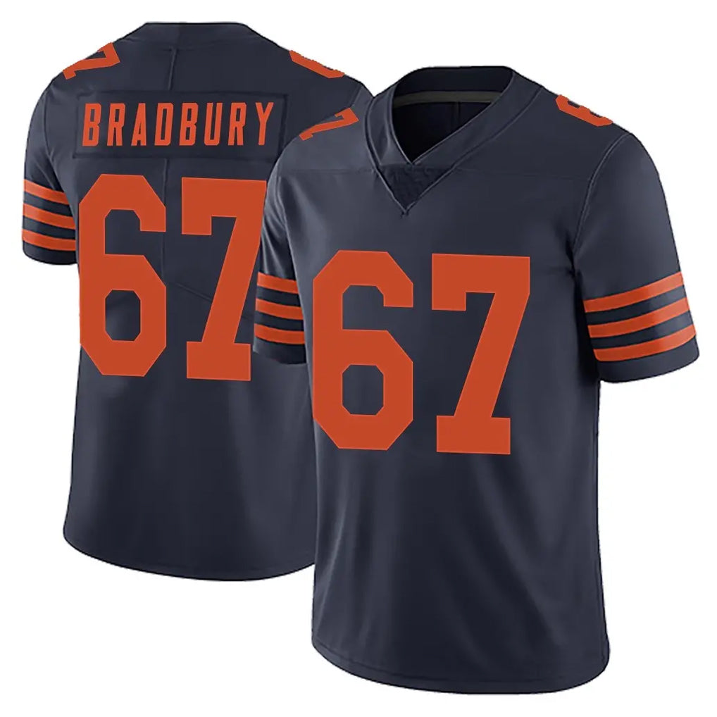 C.Bears #67 Garrett Bradbury Player Navy Blue Alternate Vapor Untouchable Limited Qdoa Stitched Jerseys