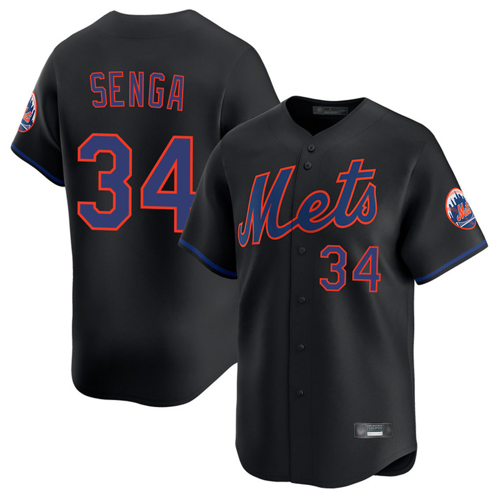 NY.Mets #34 Kodai Senga Player Black Alternate Home Limited Qdoa Stitched Jerseys