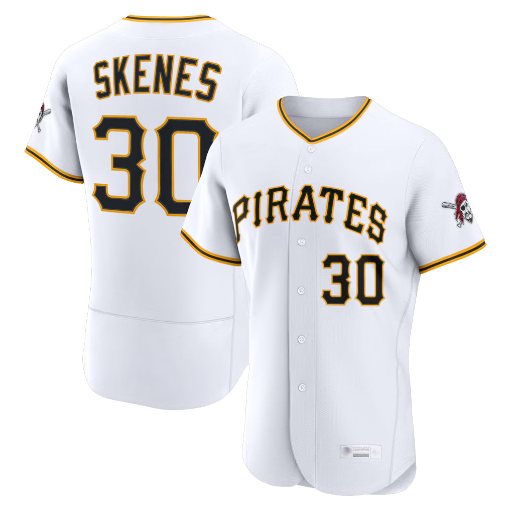 P.Pirates #30 Paul Skenes Player White Home Limited Elite Qdoa Stitched Jerseys