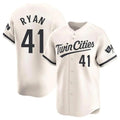 M.Twins #41 Joe Ryan Player Cream Home Limited Qdoa Stitched Jerseys