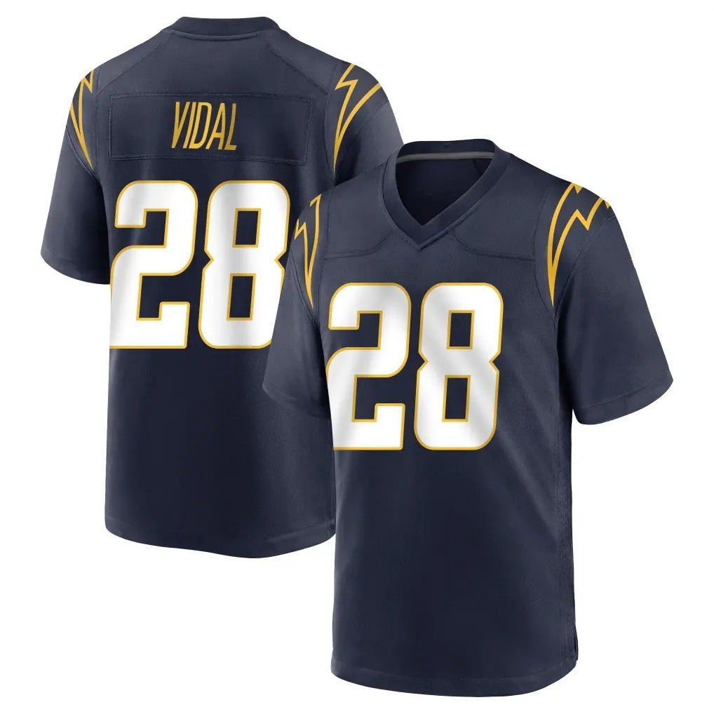 LA.Chargers #28 Kimani Vidal Player Navy Home Game Qdoa Stitched Jerseys