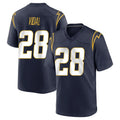 LA.Chargers #28 Kimani Vidal Player Navy Home Game Qdoa Stitched Jerseys