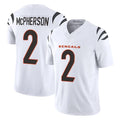 C.Bengals #2 Evan McPherson Player White Vapor F.U.S.E. Limited Home Game Qdoa Stitched Jerseys