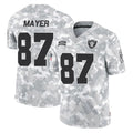 LV.Raiders #87 Michael Mayer Player Arctic Camo Salute To Service Limited Game Qdoa Stitched Jerseys