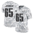 P.Eagles #65 Lane Johnson Player Arctic Camo Salute to Service Limited Game Qdoa Stitched Jerseys