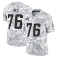 LA.Chargers #76 Joe Alt Player Arctic Camo Salute To Service Limited Game Qdoa Stitched Jerseys
