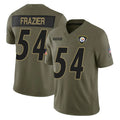 P.Steelers #54 Zach Frazier Player Olive 2025 Salute To Service Limited Home Game Qdoa Stitched Jerseys