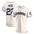 S.Mariners #22 Bryan Woo Player Cream Home Limited Elite Qdoa Stitched Jerseys