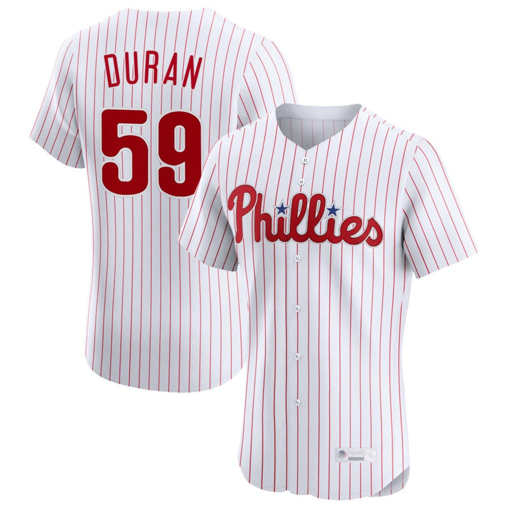 P.Phillies #59 Jhoan Duran Player White Home Limited Elite Qdoa Stitched Jerseys
