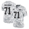 SF.49ers #71 Trent Williams Player Arctic Camo Limited Salute To Service Home Game Qdoa Stitched Jerseys